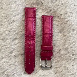 Michele Leather Watch Band Size 18